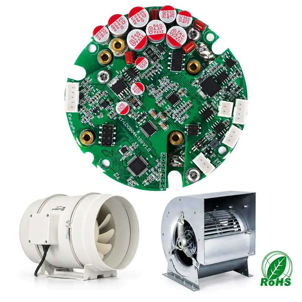 HX-BLDC-1500W ventilation drive controller with industrial fan application examples